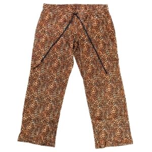 La Senza leopard print wide leg satin like pajama pants